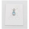 Image 1 : #248-NATURAL SKY BLUE TOPAZ & CZ PENDANT
