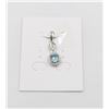 Image 1 : #252-NATURAL SKY BLUE TOPAZ & CZ PENDANT