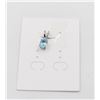 Image 1 : #244-NATURAL SKY BLUE TOPAZ & CZ PENDANT