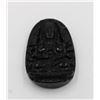 Image 1 : #164-NATURAL BLACK OBSIDIAN BUDDHIST PENDANT