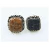 Image 1 : #98-NATURAL BLACK TOURMALINE & OCEAN JASPER RINGS