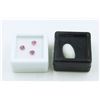 Image 1 : #81- RHODOLITE GARNET  0.85CT & WHITE Sapphire