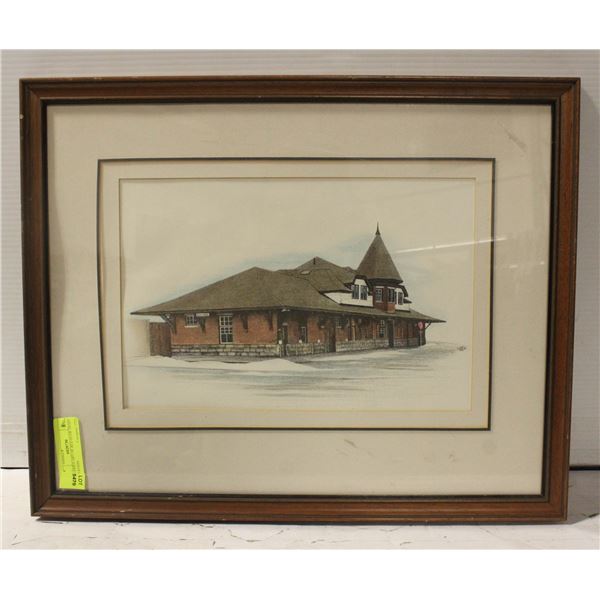 FRAMED ART OF RED DEER TRAIN STATION