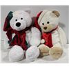 Image 1 : 2 LARGE CHRISTMAS TEDDY BEARS