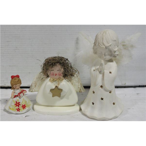 3 DECORATIVE ANGELS