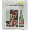Image 1 : LARGE VINTAGE 7-UP ADVERTISEMENT