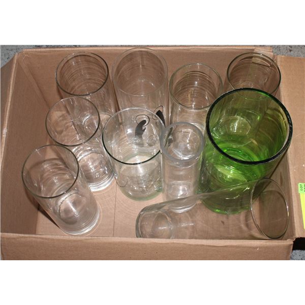 LOT OF 10 LARGE FLOWER VASES,VARIETY OF