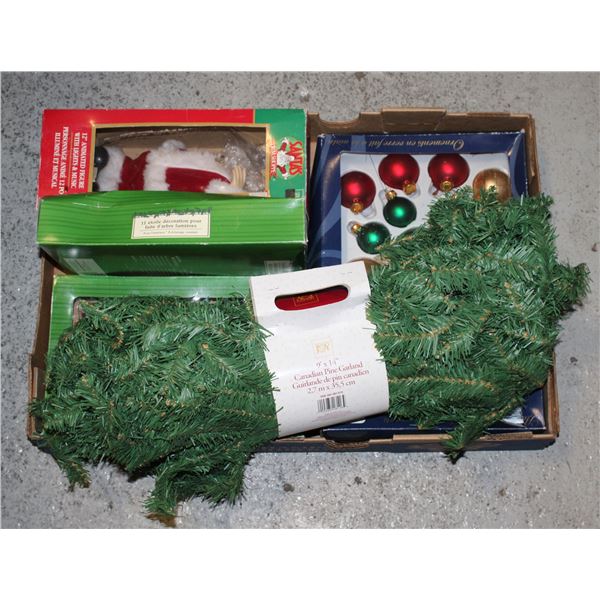 LARGE FLAT OF CHRISTMAS DECORATIONS