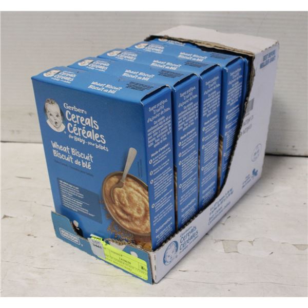 CASE OF GERBER STAGE 3 CEREAL WHEAT BISCUIT BABY