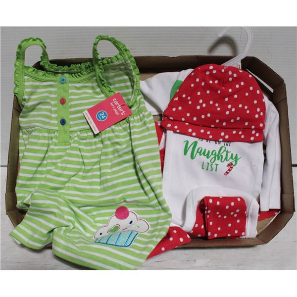 NEW GERBER 3 PC 3-6 MON XMAS OUTFIT,24 MON