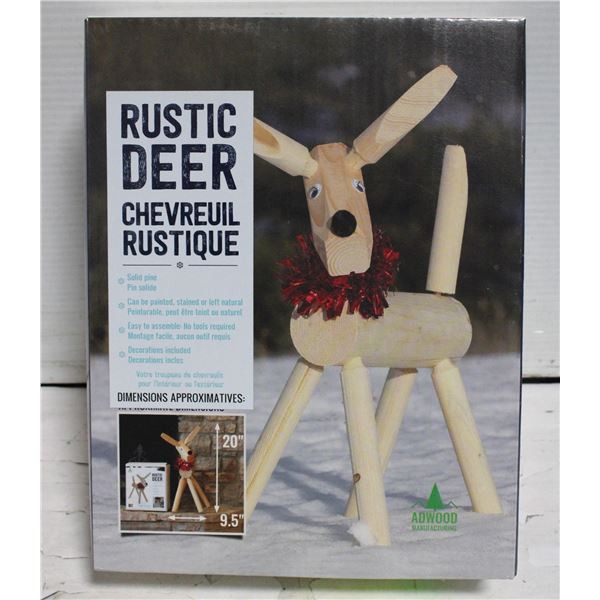 RUSTIC DEER KIT,DIY,SOLID PINE