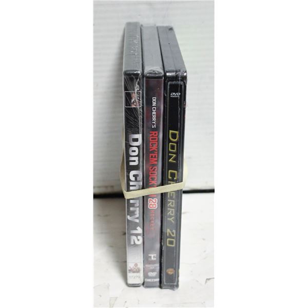 3 NEW DON CHERRY HOCKEY DVDS DON CHERRY 12 &