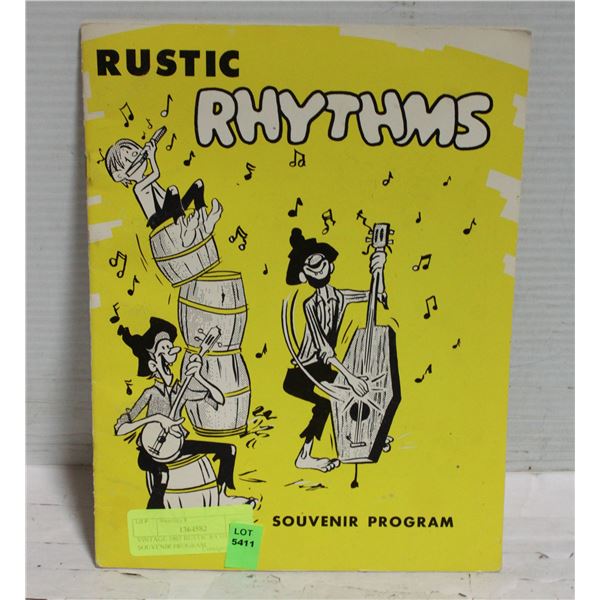 VINTAGE 1967 RUSTIC RYTHMS SOUVENIR PROGRAM