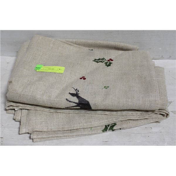 2 LARGE CHRISTMAS TABLE CLOTHS