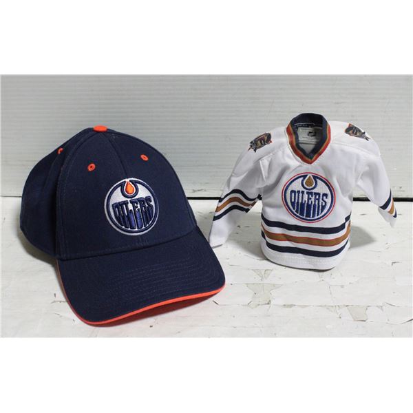 NEW NHL OILERS HAT,COLLECTOR DISPLAY