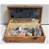 Image 1 : COSTUME JEWELRY IN WOODEN BOX