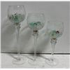 Image 1 : SHOWHOME DECOR 3 LARGE WINE GLASS VASES OF