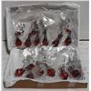 Image 1 : 12 RED GLASS DROPS 5" EACH