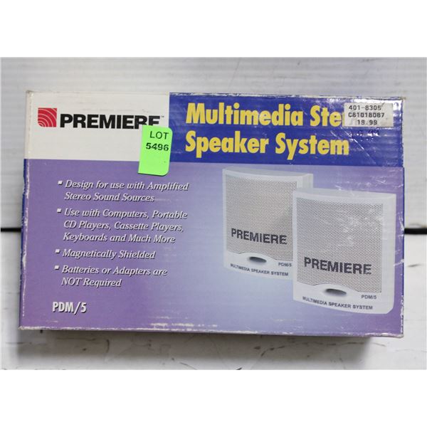 SET OF PREMIERE STEREO SPEAKERS