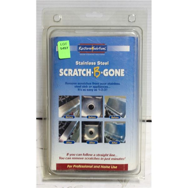 SCRATCH-B-GONE STAINLESS STEEL SCRATCH REMOVING