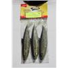 Image 1 : 3 PACK BLACK HERRING ARTIFICIAL BAITFISH TUNABLE