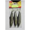 Image 1 : 3 PACK BLACK HERRING ARTIFICIAL BAITFISH TUNABLE