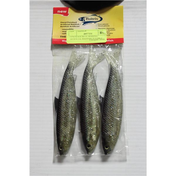 3 PACKAGE BLUE HERRING ARTIFICIAL BAITFISH TUNABLE