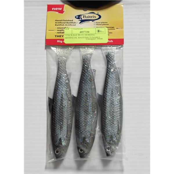 3 PACK BLACK HERRING ARTIFICIAL BAITFISH TUNABLE
