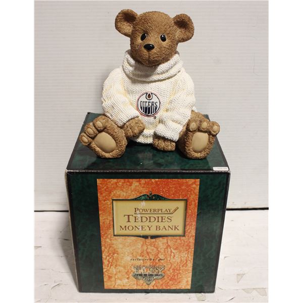 NEW EDMONTON OILERS MONEY BANK POWERLAY TEDDIES