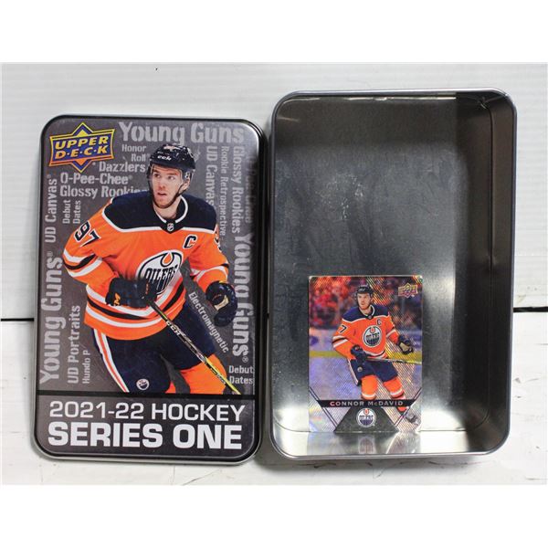 CONNOR MCDAVID TIN & CARD LOT