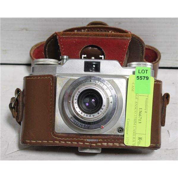 VINTAGE ANSCO 35MM CAMERA W CASE