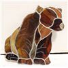 Image 1 : SMALL STAINED GLASS BEAR ART