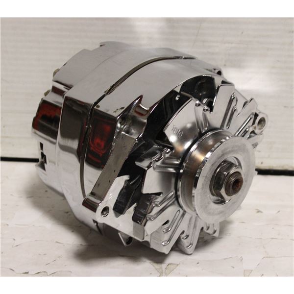 CHROME 100 AMP CHEVY ALTERNATOR UNTESTED
