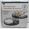Image 1 : NEW 2PCS SERVING TRAYS 12” & 14”