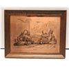 Image 1 : COPPER ETCHED PIC. SIGNED A. LANGFORD "THRESHING"