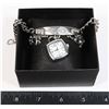Image 1 : NEW SILVER TONE LOVE CHARM BRACELET WATCH