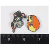 2 NEW LADY AND THE TRAMP THEME LAPEL PINS. ONE