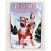 Image 1 : NEW RUDOLPH THE RED-NOSED REINDEER METAL SIGN