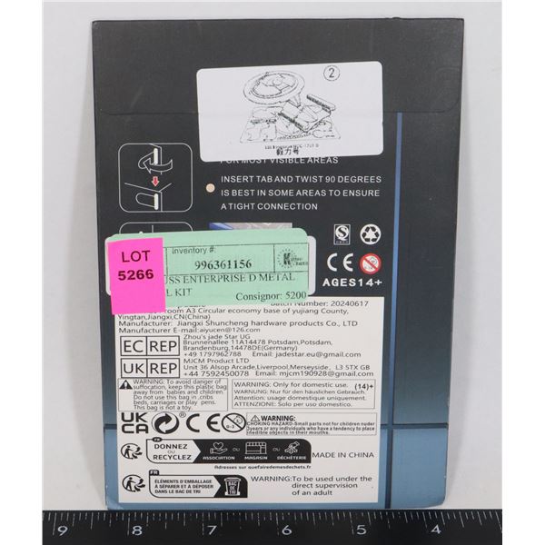 NEW USS ENTERPRISE D METAL MODEL KIT