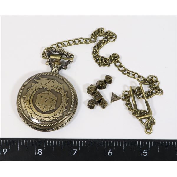 NEW BRONZE TONE DRAGON POCKET WATCH DESIGN