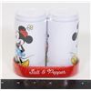 Image 1 : MICKEY AND MICKEY TIN SALT AND PEPPER SHAKERS
