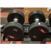 Image 1 : PAIR OF UMAX NEOPRENE COATED DUMBBELLS -50LBS