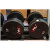 Image 1 : PAIR OF UMAX NEOPRENE COATED DUMBBELLS -45LBS