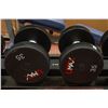 Image 1 : PAIR OF UMAX NEOPRENE COATED DUMBBELLS -35LBS