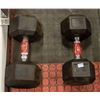 Image 1 : PAIR OF CAPSTRENGTH NEOPRENE COATED DUMMBELLS 40LB