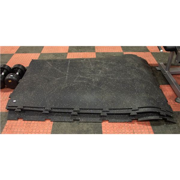 LARGE LOT OF HEAVY DUTY GYM MATS - INTERLOCKING