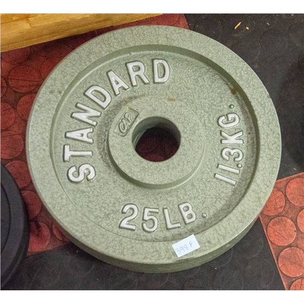 SET OF TWO 25LB METAL PLATES