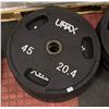 Image 1 : SET OF FOUR UMAX NEOPRENE COATED 45LB PLATES