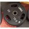 Image 1 : SET OF TWO UMAX NEOPRENE COATED 35LB PLATES