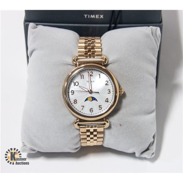 NEW TIMEX LADIES DAY NIGHT WATCH W/ ST. STEEL